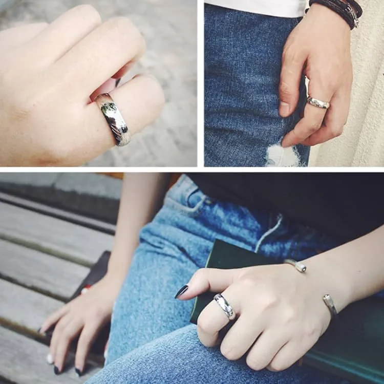 titanium steel ring (silver) us size 13