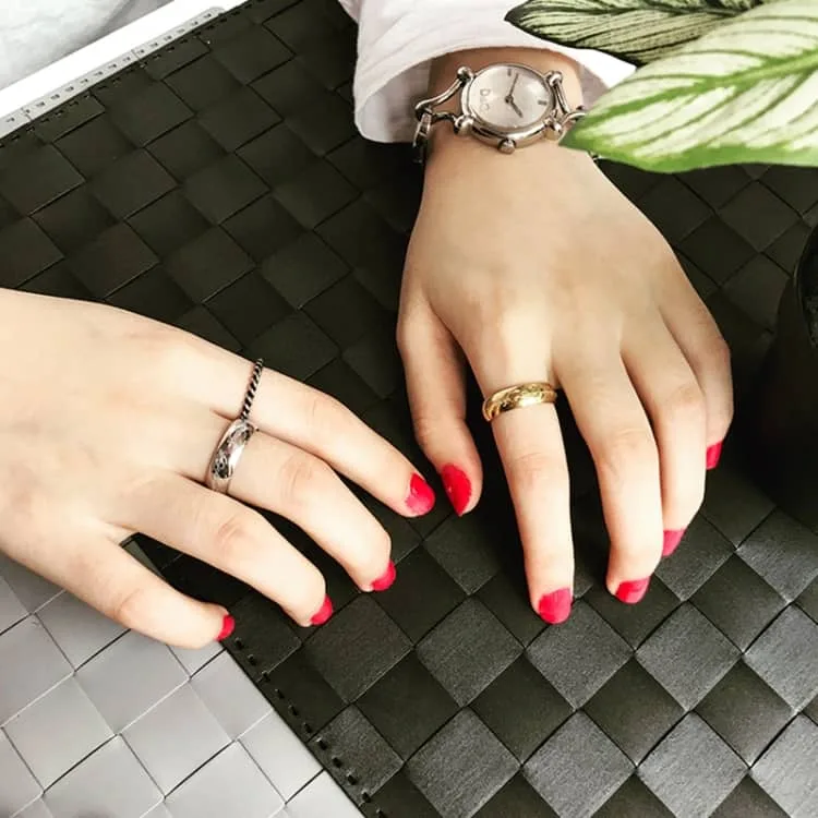titanium steel ring (silver) us size 13