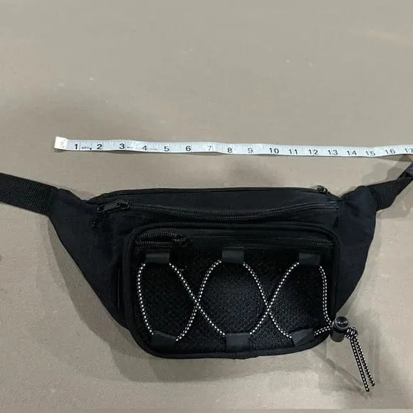 jetstream leather waist bag with bungee