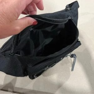 jetstream leather waist bag with bungee