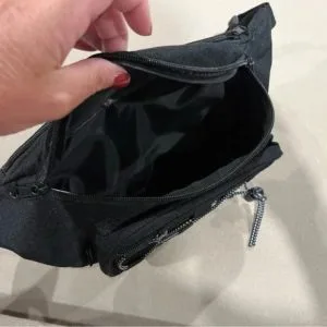 jetstream leather waist bag with bungee