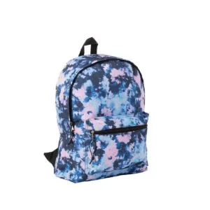 jetstream front utility pocket backpack blue & pink tie dye