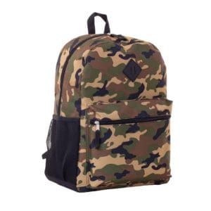jetstream 4pcs full school day backpack set brown camo