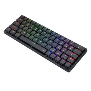 redragon k624p kbs 2.4g bluetooth wired 63 key low profile mechanical keyboard