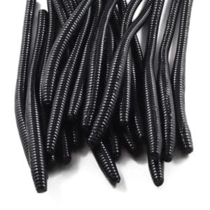 lunkerhunt trout worms , black