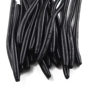 lunkerhunt trout worms , black