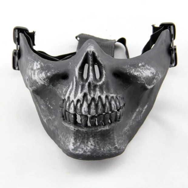 Protective Outdoor War Game Military Tactical Face Shield Mask Silver