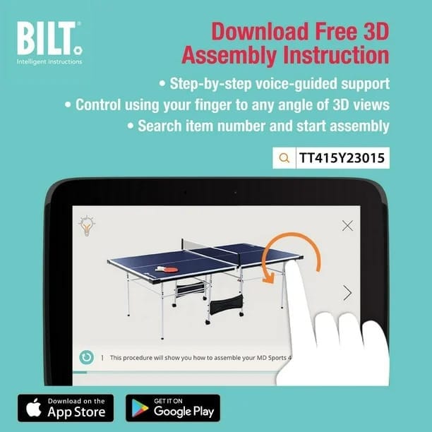 md sports indoor table tennis table, ping pong table, 15mm, navy blue md sports indoor table tennis table, ping pong table, 15mm, navy blue