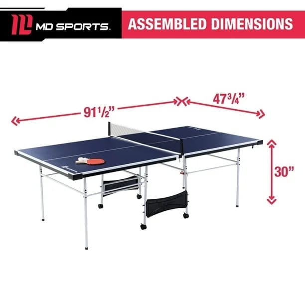 md sports indoor table tennis table, ping pong table, 15mm, navy blue md sports indoor table tennis table, ping pong table, 15mm, navy blue