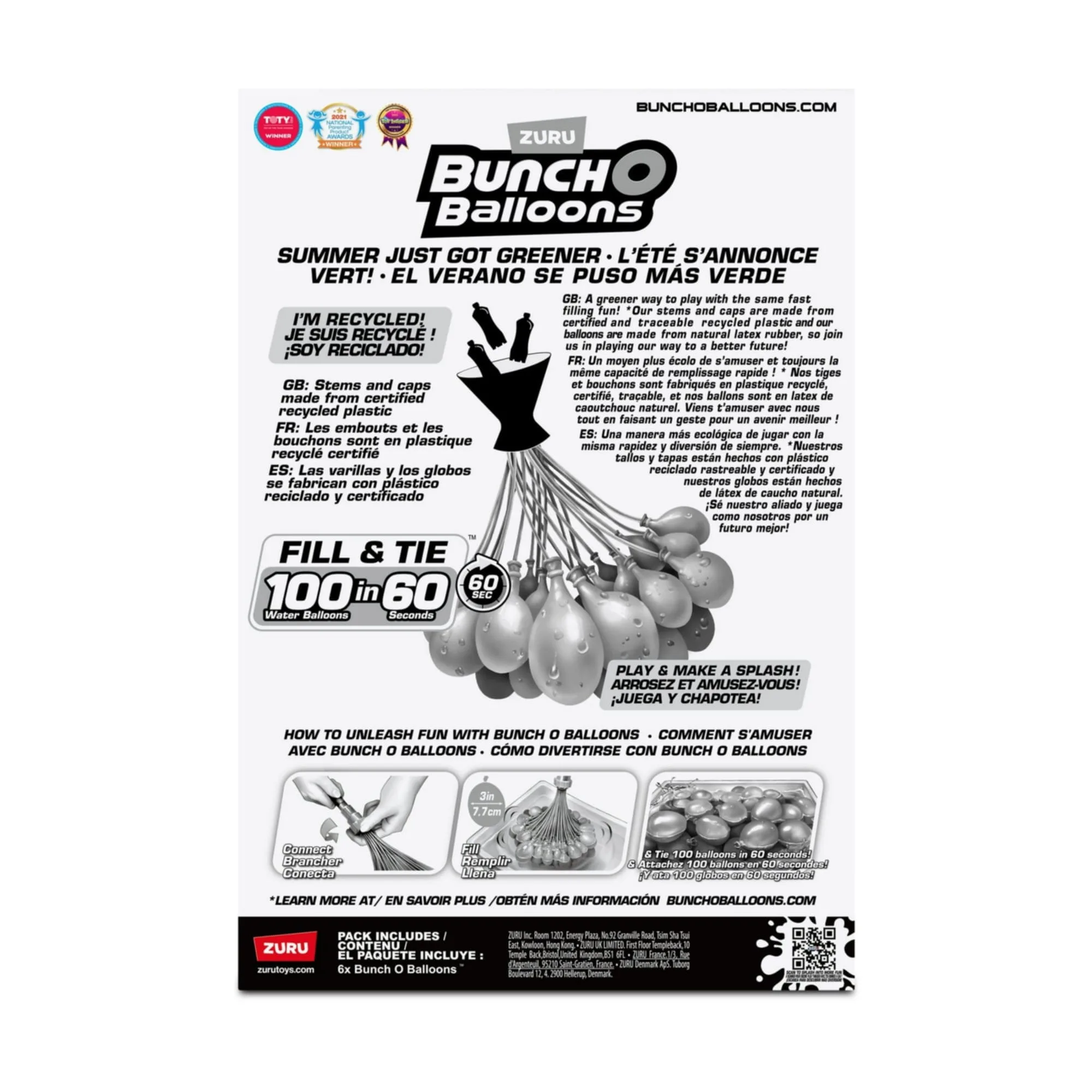 bunch o balloons tropical party 200+ water balloons by zuru