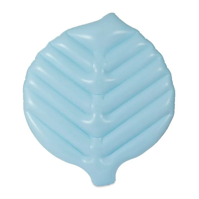 inflatable leaf pool float, green & blue print, for kids and adults, unisex inflatable leaf pool float, green & blue print, for kids and adults, unisex