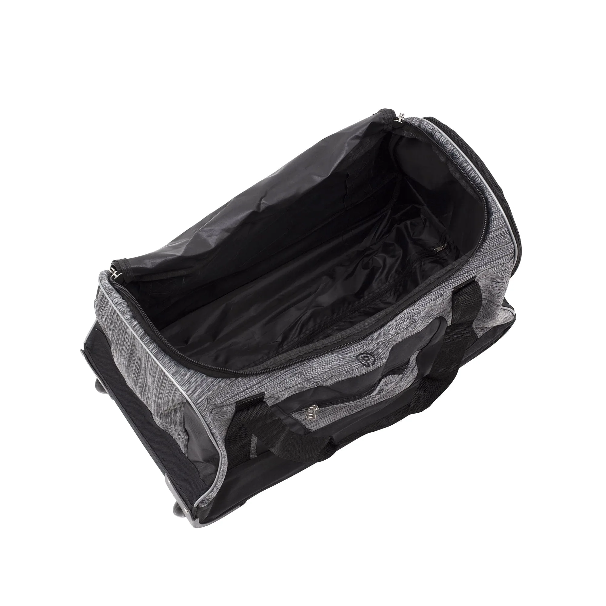 protege25" polyester rolling travel duffel bag, black protege25" polyester rolling travel duffel bag, black