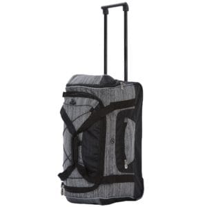 protege25" polyester rolling travel duffel bag, black