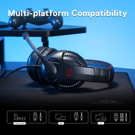 redragon h211 cronus black/white wired gaming headset redragon h211 cronus black/white wired gaming headset