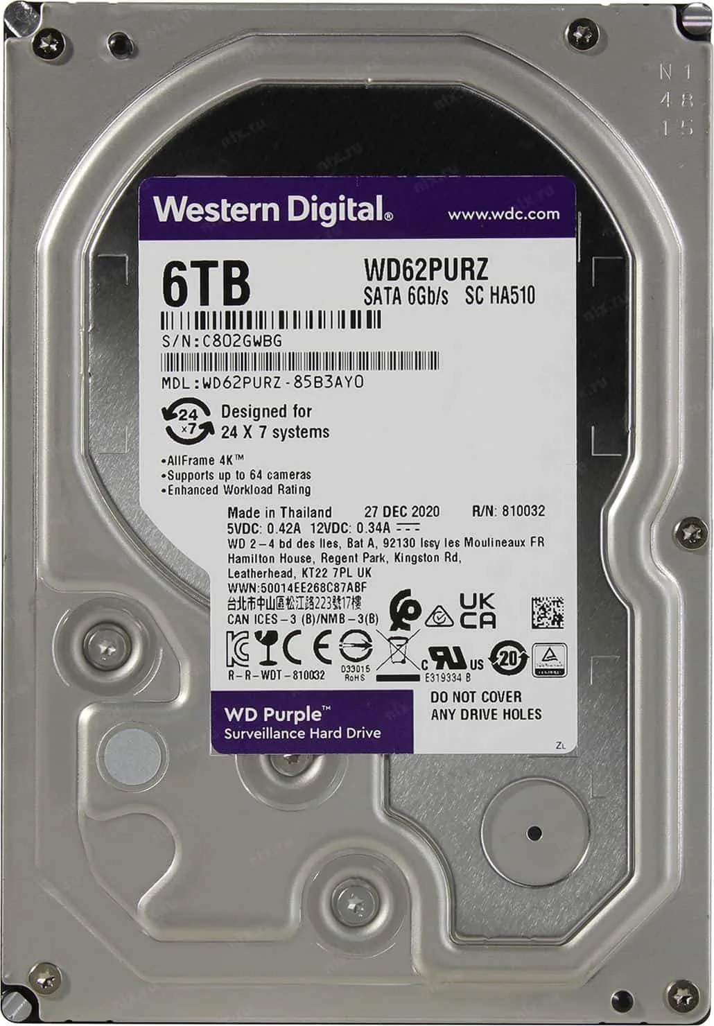 western digital wd purple 6tb surveillance hard disk drive western digital wd purple 6tb surveillance hard disk drive