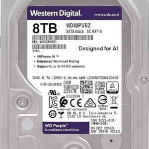 western digital wd purple 8tb surveillance hard disk drive sata 6gb 256 mb cache 3.5"