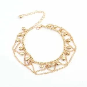 tassel chain bells sound gold metal chain anklet bracelet foot chain jewelry beach anklet