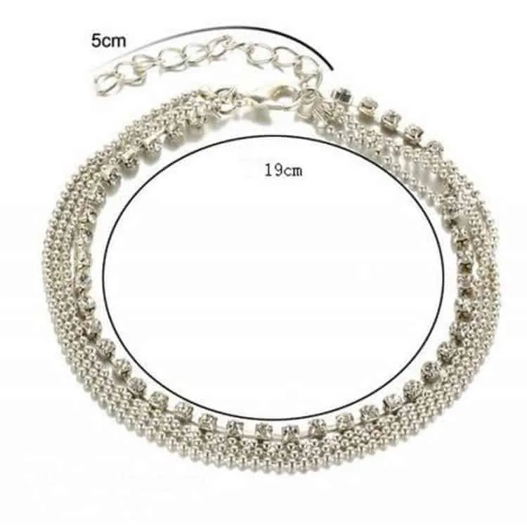 chain anklet on the leg foot bracelet women simple slim adjustable wire ankle summer beach jewelry(silver)