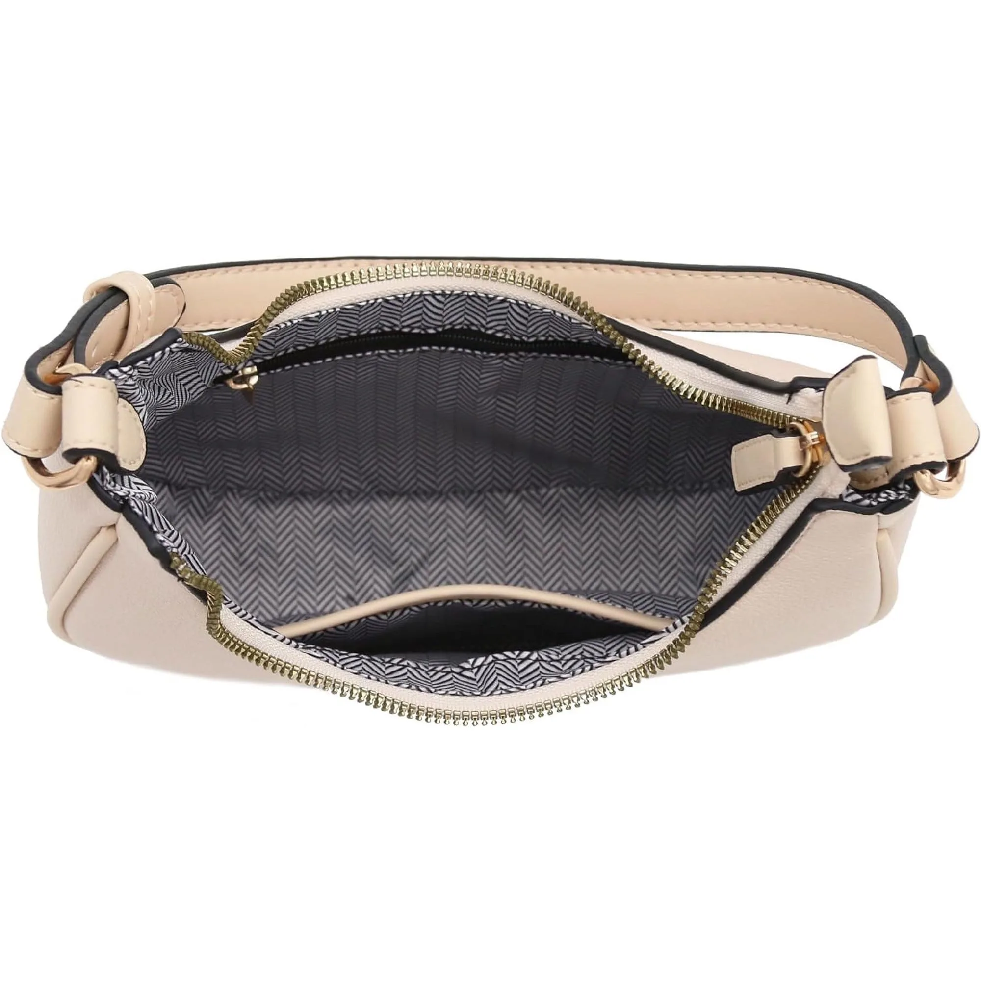 time and tru fashionpuzzle small crescent shoulder bag underarm purse