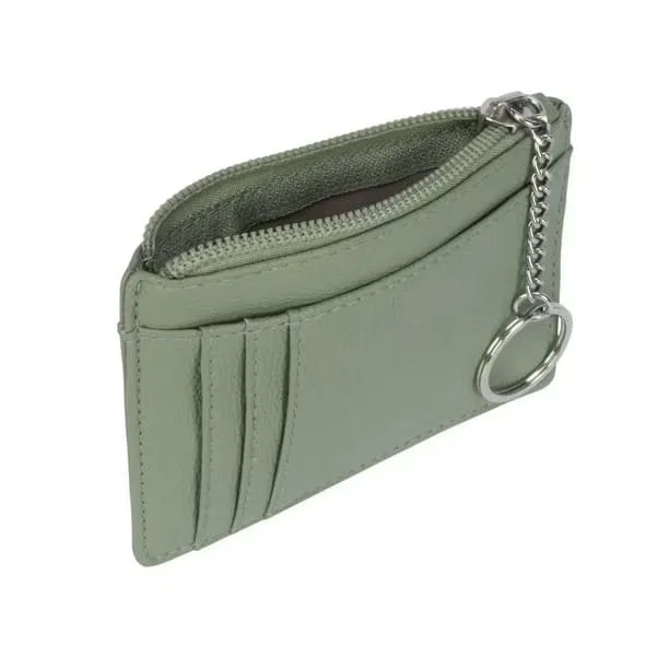 time & tru logan key chain card & coin case