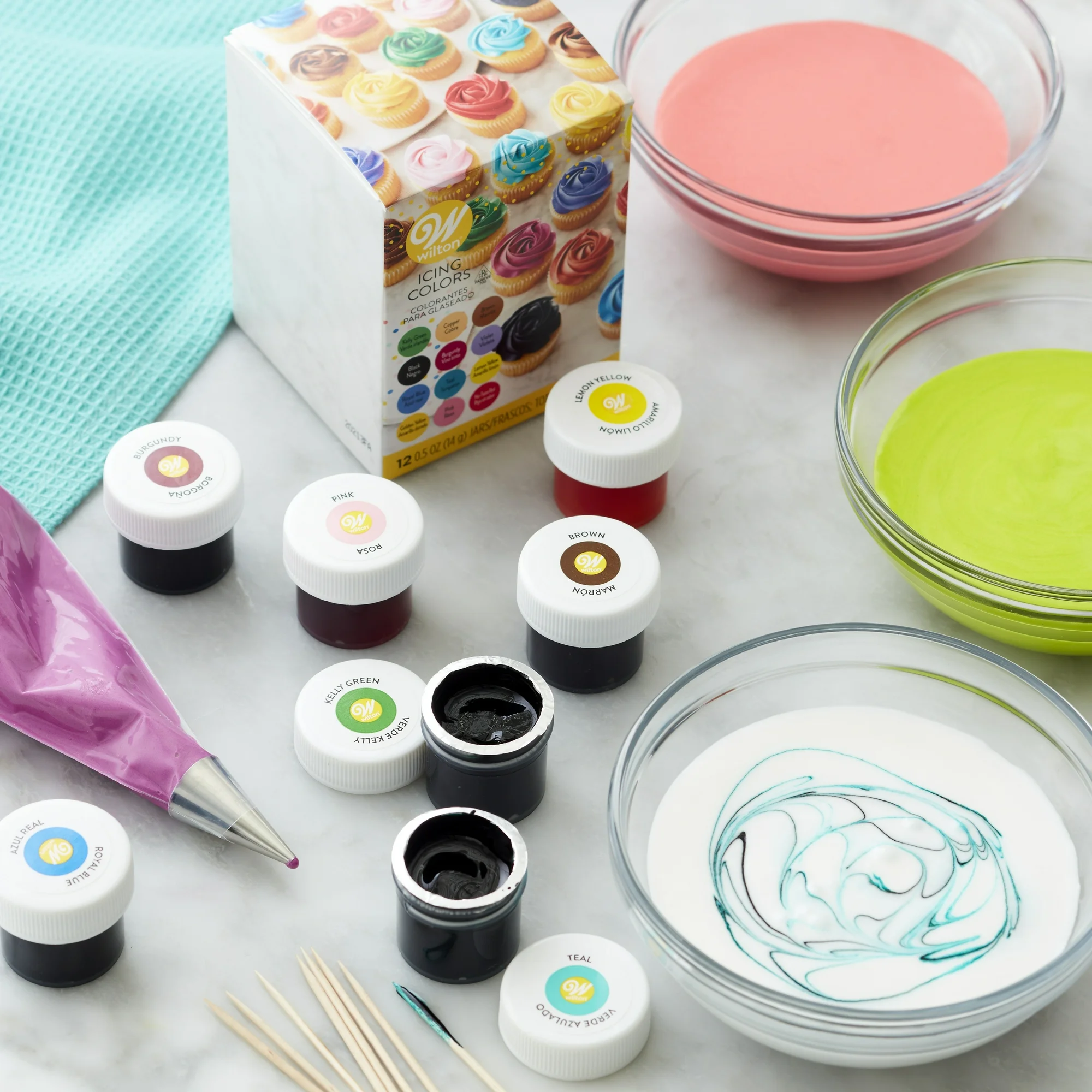 wilton edible gel food coloring set for baking and decorating, 6 oz. (12 piece set) wilton edible gel food coloring set for baking and decorating, 6 oz. (12 piece set)