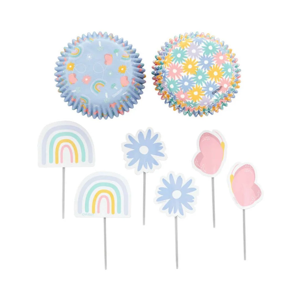 wilton spring cupcake kit, 72 pieces combo pack