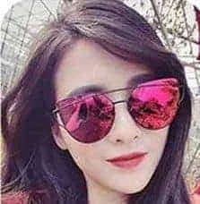 Unisex Fashion Color Film UV400 Reflective Sunglasses (Gold + Pink)