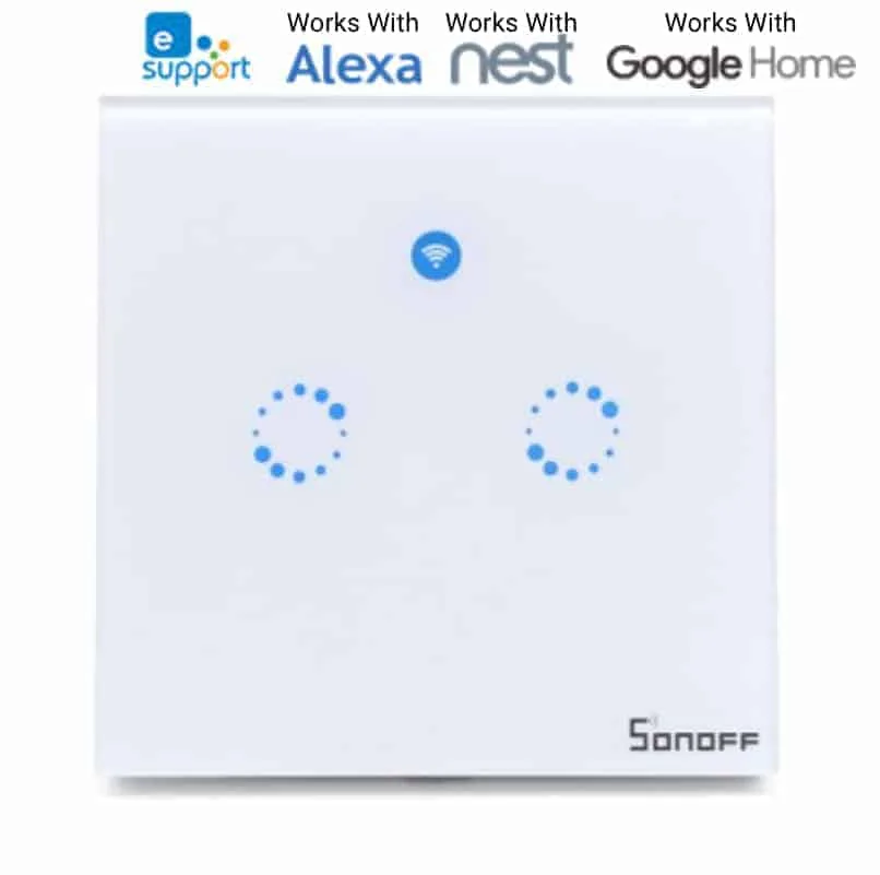 sonoff t1 uk 1 gang wifi & rf 86 type smart wall touch light switch Sonoff T1 UK 1 Gang WiFi & RF 86 Type Smart Wall Touch Light Switch