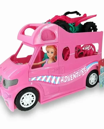 Kid Connection RV Camper with 11.5" Doll Play Set, 31 Pieces, Light & Sound, Kid Connection RV Camper Play Set