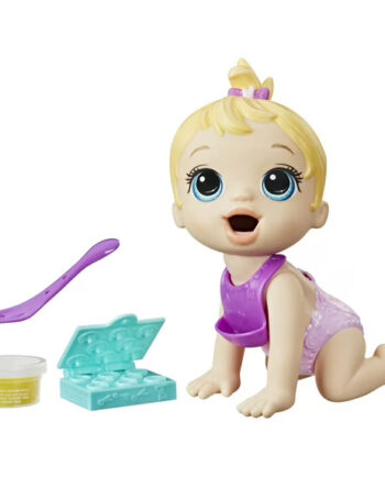 Baby Alive Lil Snacks Doll, Eats and "Poops," 8-inch Baby Doll Toy, Kids Ages 3+, Blonde Hair