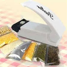 mini portable plastic bag sealer sealing machine multi function (white)
