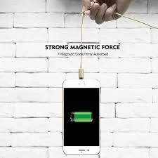 floveme 3 in 1 2.4a 1m nylon weave style 8 pin + micro usb + type c magnetic data sync charging cable (black)