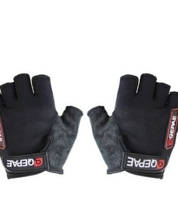 Qepae Cycling Bicycle Half Finger Ultra-breathable Gel Silicone Gloves  Medium (Black)