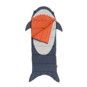 firefly! outdoor gear finn the shark kid's sleeping bag  navy/gray 