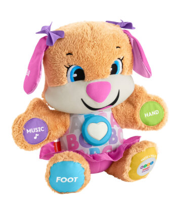 Fisher-Price Laugh & Learn Smart Stages Sis Puppy Plush Learning Toy for Baby, Infants and Toddlers, 6 months and up