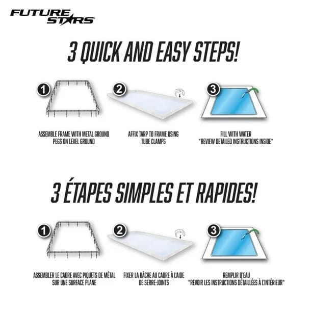 future stars backyard ice rink kit frame tarp and in ground pegs customize size up to 24 x 12 ft future stars backyard ice rink kit frame tarp and in ground pegs customize size up to 24 x 12 ft
