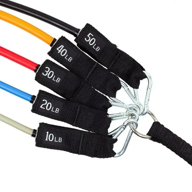 gozone all in one resistance band set – multi colour, includes ankle cuffs