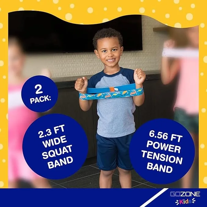 gozone kids x light dino printed bounce bands – blue/orange