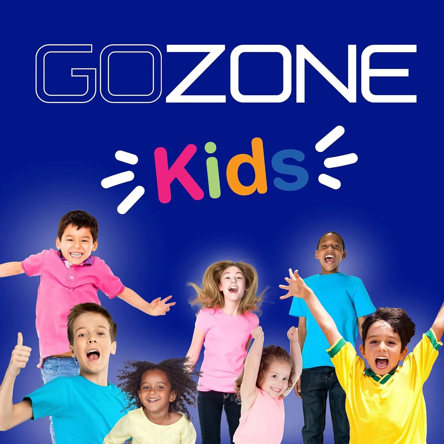gozone kids x light dino printed bounce bands – blue/orange
