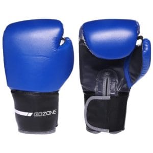 gozone 8oz youth pro style boxing gloves – blue/black
