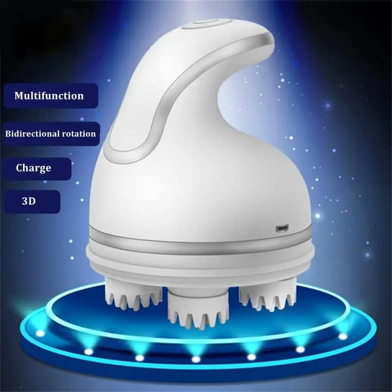 super life 3d kneading tool electric head and body massager pure white