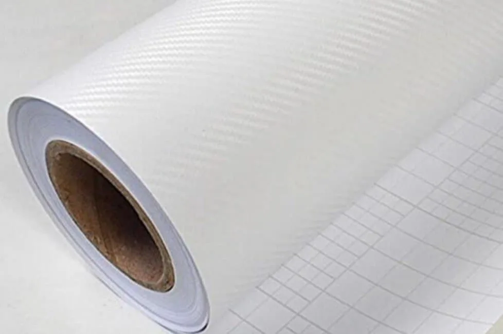 carbon fiber white 60″x72″ 3d vinyl film wrap sheet Carbon Fiber White 60″X72″ 3D Vinyl Film Wrap Sheet