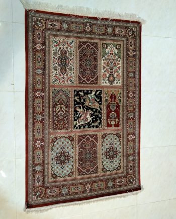 Carpet Genuine 100% Silk Handmade, Qum Sherif, Iran (size 100cmx150cm) - CPT07