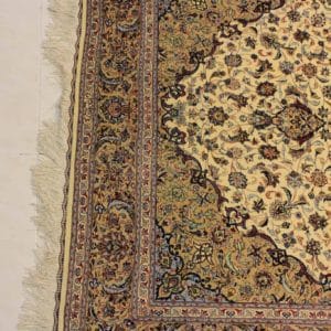 carpet genuine 100% silk handmade kashaan, iran (size 135cmx220cm) cpt28