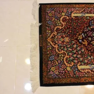 carpet genuine 100% silk handmade, iran (size 80cmx120cm) cpt37