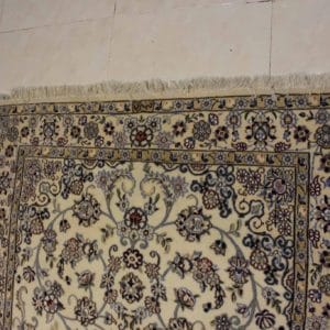 carpet genuine 20% silk, 80% wool, handmade, iran (size 130cmx200cm) cpt45