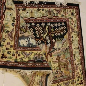 carpet genuine 100% wool & silk mixed, handmade, belgium (size 70cmx100cm) cpt65