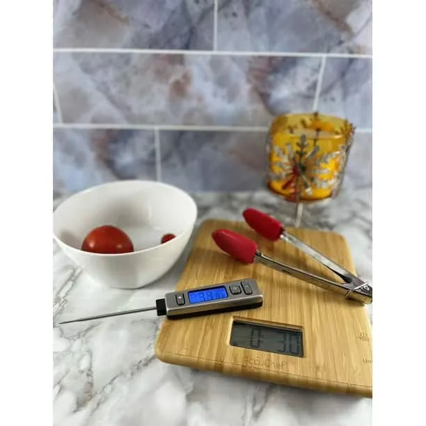 accuchef bamboo kitchen scale 11lb/5kg capacity