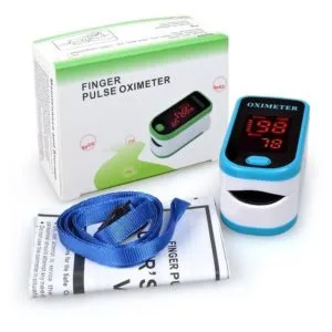 finger pulse oximete led hd display portable oximeter medical equipment blood oxygen monitor pulse oximeter(blue)