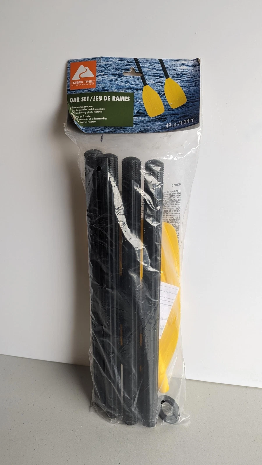 ozark trail 49" pair of 3 section plastic oars, yellow ozark trail 49" pair of 3 section plastic oars, yellow